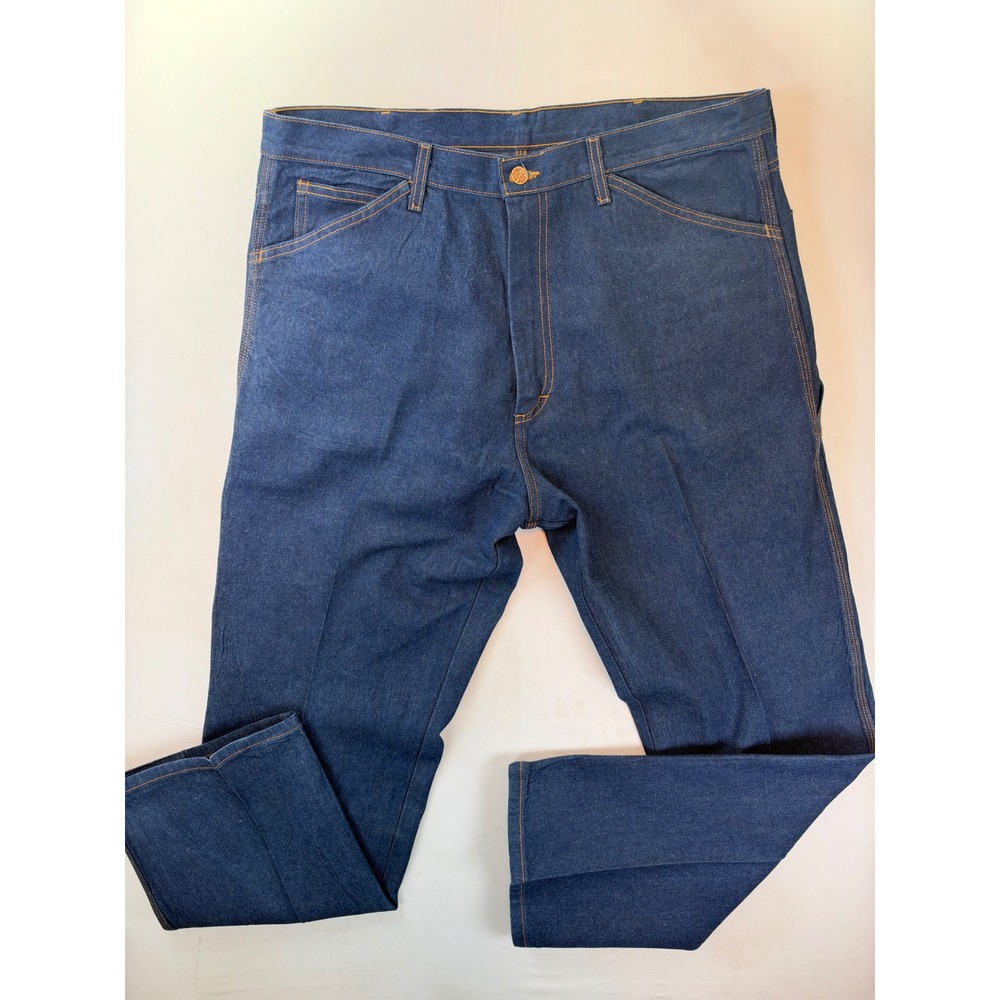 Round House Lot 101 Carpenter Jeans Mens 38x32 Made in USA Blue Denim Work Pants
